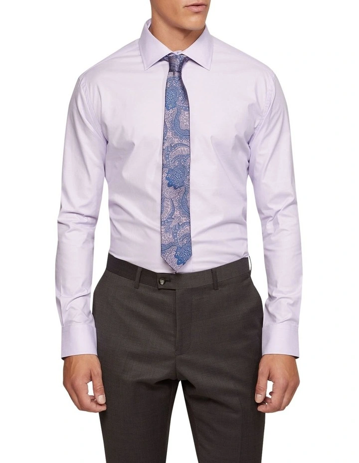 Oxford Islington Regular Fit Shirt In Lilac 7 Oxford Islington Regular Fit Shirt In Lilac - Image 5