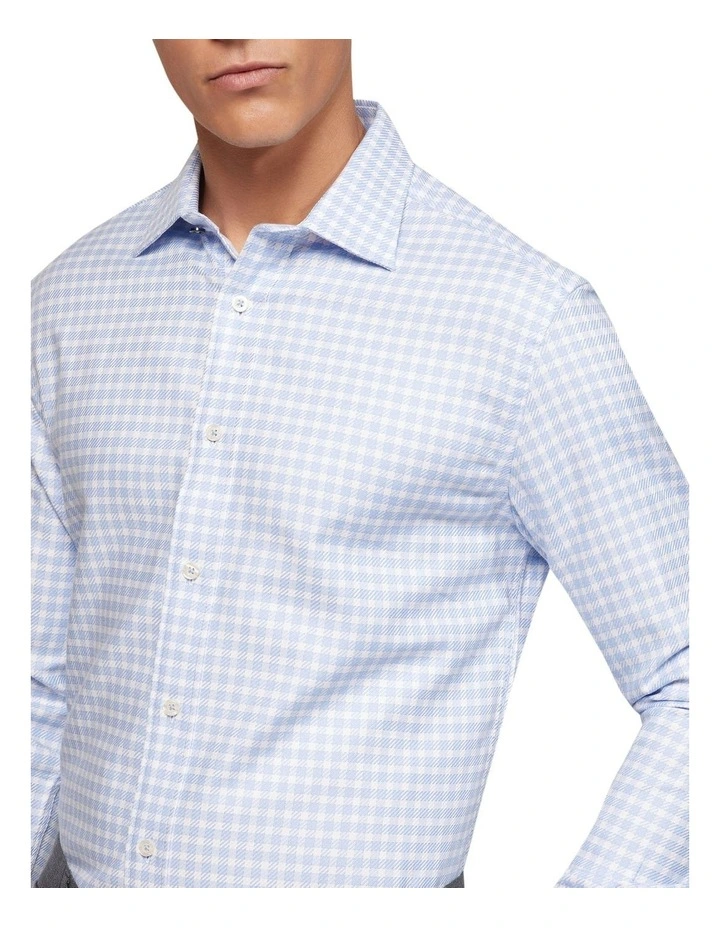 Oxford Islington Regular Fit Dobby Shirt In Sky 6 Oxford Islington Regular Fit Dobby Shirt In Sky - Image 4