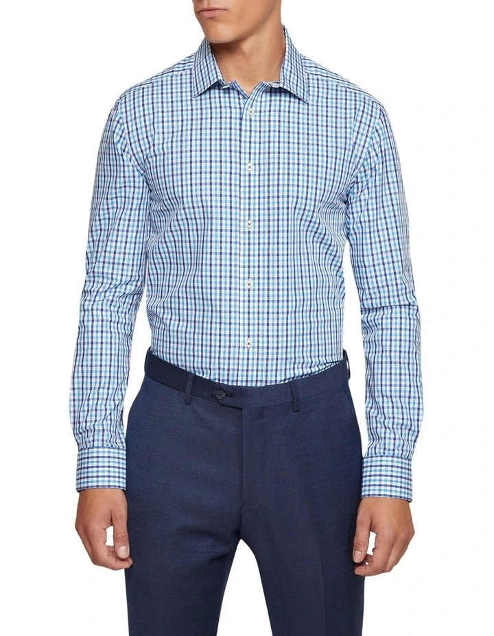 Oxford Beckton Check Shirt In Blue 7 Oxford Beckton Check Shirt In Blue - Image 5