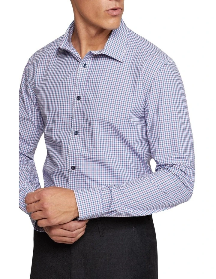 Oxford Beckton Mini Check Shirt In Purple 6 Oxford Beckton Mini Check Shirt In Purple - Image 4