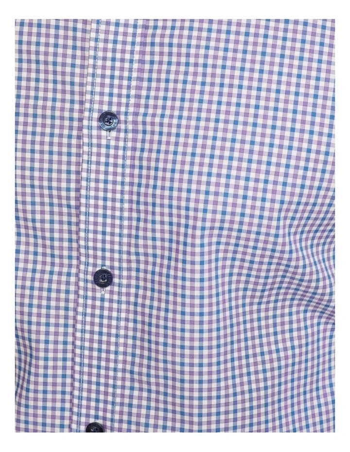 Oxford Beckton Mini Check Shirt In Purple 8 Oxford Beckton Mini Check Shirt In Purple - Image 6