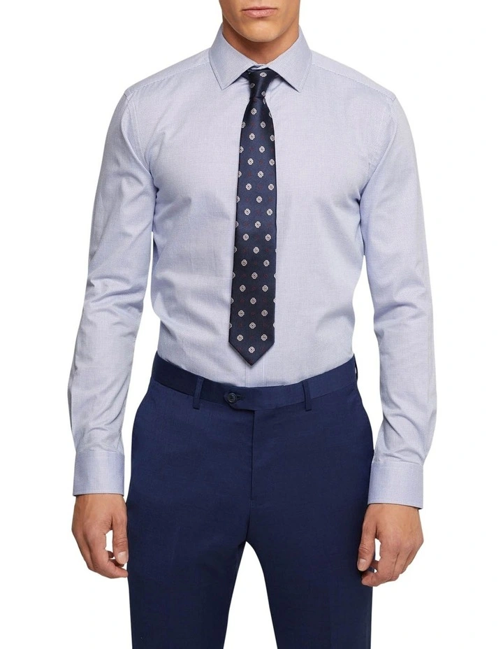 Oxford Beckton Dobby Shirt In Navy 3 Oxford Beckton Dobby Shirt In Navy