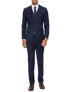 Gibson Rebellion Slim Fit Navy Wool Trouser F3614 -Cambridge Clothing shop 129061000 129062800 4 720x928