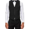 Gibson Slim Fit Black Mighty Vest F34087 -Cambridge Clothing shop 247428010 1 720x928