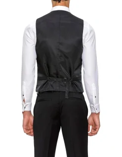 Gibson Slim Fit Black Mighty Vest F34087 -Cambridge Clothing shop 247428010 3 720x928