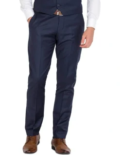 Ferrari Formalwear Tailored Fit Navy Trousers