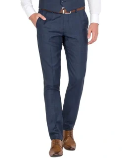Ferrari Formalwear Blue Flat Front Trouser