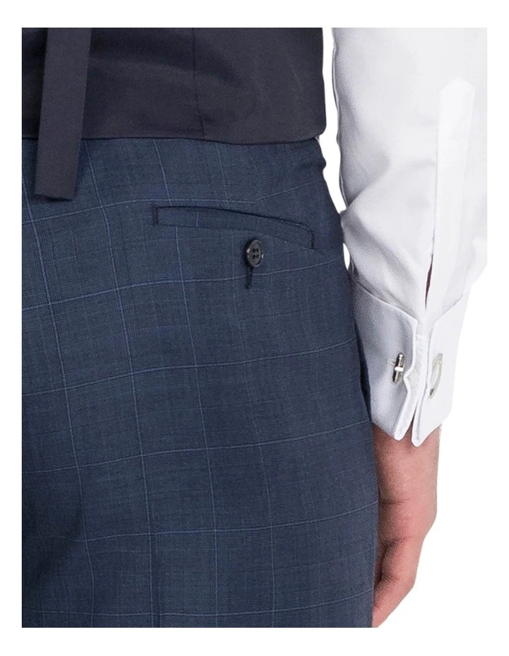 Ferrari Formalwear Blue Flat Front Trouser 6 Ferrari Formalwear Blue Flat Front Trouser - Image 4