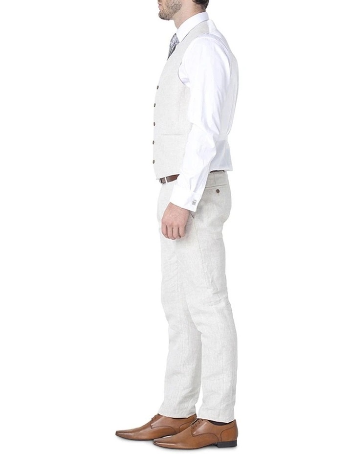 Ferrari Formalwear Daniel Hechter Linen Vest In Sand 5 Ferrari Formalwear Daniel Hechter Linen Vest In Sand - Image 3