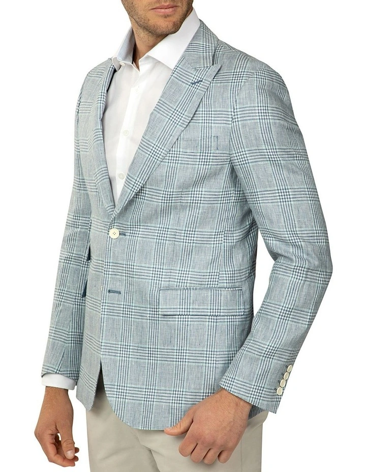 Aquila Apparel Sky Prince Of Wales Check Benton Jacket 4 Aquila Apparel Sky Prince Of Wales Check Benton Jacket - Image 2