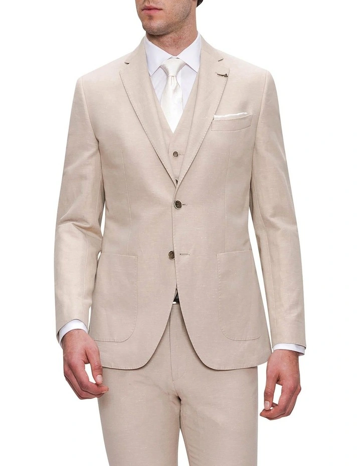 Gibson Slim Fit Linen Electron Jacket Cream 3 Gibson Slim Fit Linen Electron Jacket Cream