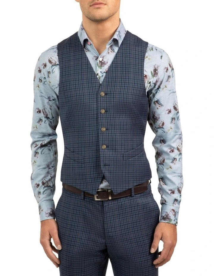 Gibson Blue Slim Fit Mighty Vest FGJ607 3 Gibson Blue Slim Fit Mighty Vest FGJ607