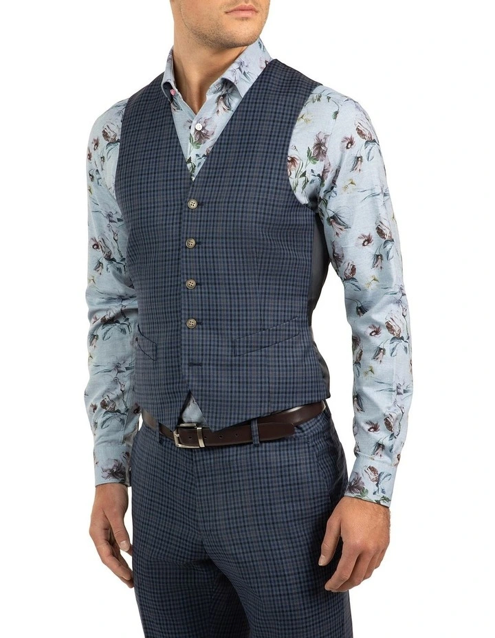 Gibson Blue Slim Fit Mighty Vest FGJ607 4 Gibson Blue Slim Fit Mighty Vest FGJ607 - Image 2