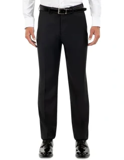Dom Bagnato Tailored Fit Fabio Black Wool Trouser FCK410