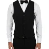 Dom Bagnato Tailored Fit Silvio Black Wool Vest FCK410 -Cambridge Clothing shop 803014300 1 720x928