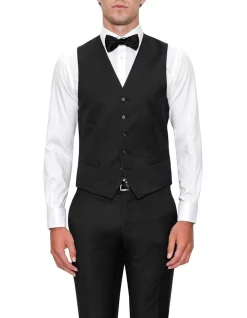 Cambridge Modern Fit Taurus Black Suit Vest FYF001