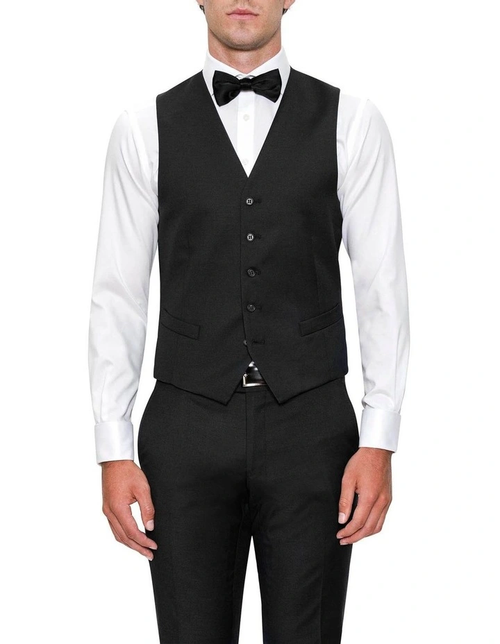 Cambridge Modern Fit Taurus Black Suit Vest FYF001 3 Cambridge Modern Fit Taurus Black Suit Vest FYF001