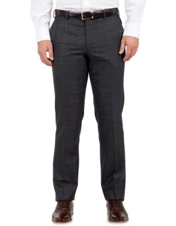 Cambridge Modern Fit Interceptor Charcoal Check Trouser FCJ340