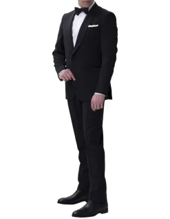 Henry Sartorial Peak Collar Dinner Suit Black