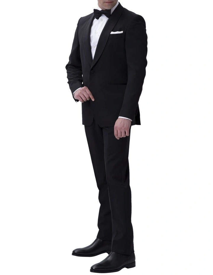 Henry Sartorial Peak Collar Dinner Suit Black 3 Henry Sartorial Peak Collar Dinner Suit Black