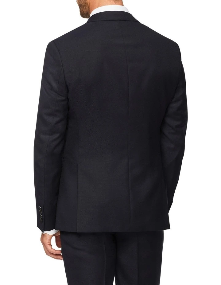 Van Heusen Black Label Slim Pure Wool Dobby Suit Jacket Navy 5 Van Heusen Black Label Slim Pure Wool Dobby Suit Jacket Navy - Image 3