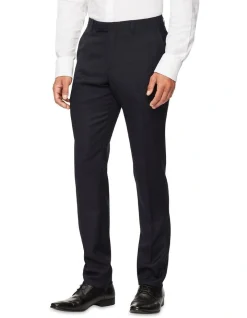 Van Heusen Black Label Slim Pure Wool Dobby Suit Pant Navy