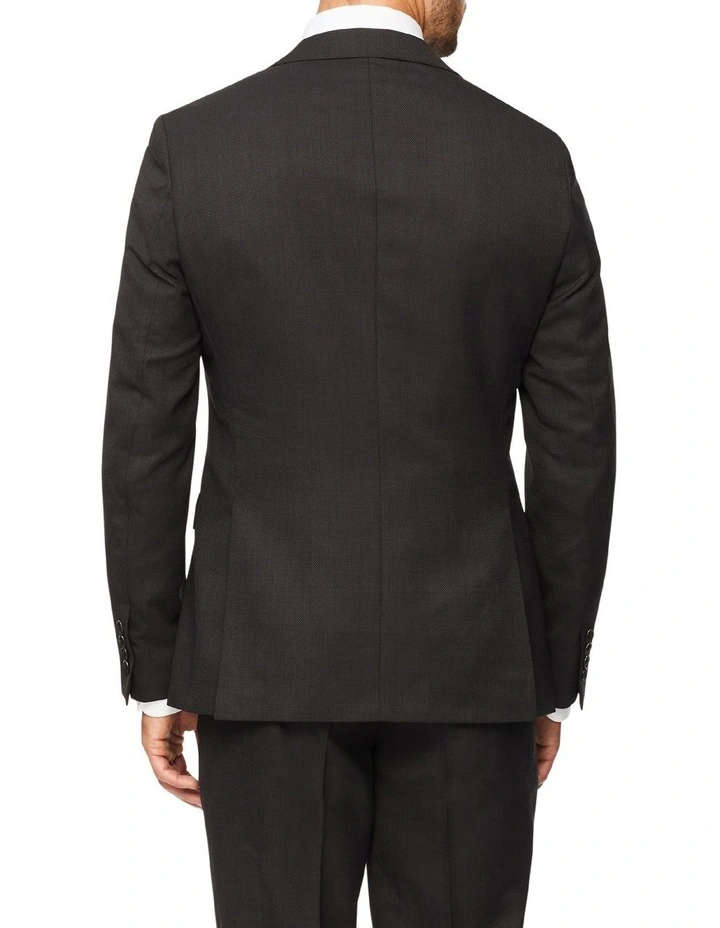 Van Heusen Black Label Slim Pure Wool Dobby Suit Jacket Charcoal 5 Van Heusen Black Label Slim Pure Wool Dobby Suit Jacket Charcoal - Image 3