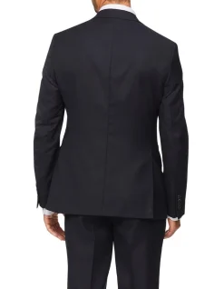 Van Heusen Black Label Tailored Pure Wool Dobby Suit Jacket Navy -Cambridge Clothing shop 887756500 3 720x928
