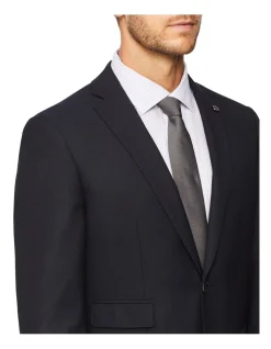 Van Heusen Black Label Tailored Pure Wool Dobby Suit Jacket Navy -Cambridge Clothing shop 887756500 4 720x928