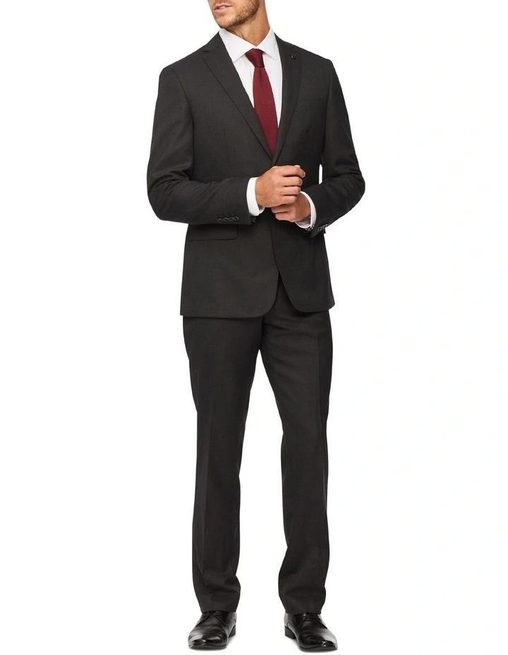 Van Heusen Black Label Tailored Pure Wool Dobby Suit Jacket Charcoal 4 Van Heusen Black Label Tailored Pure Wool Dobby Suit Jacket Charcoal - Image 2