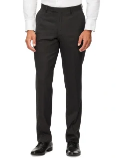 Van Heusen Black Label Tailored Pure Wool Dobby Suit Pant Charcoal