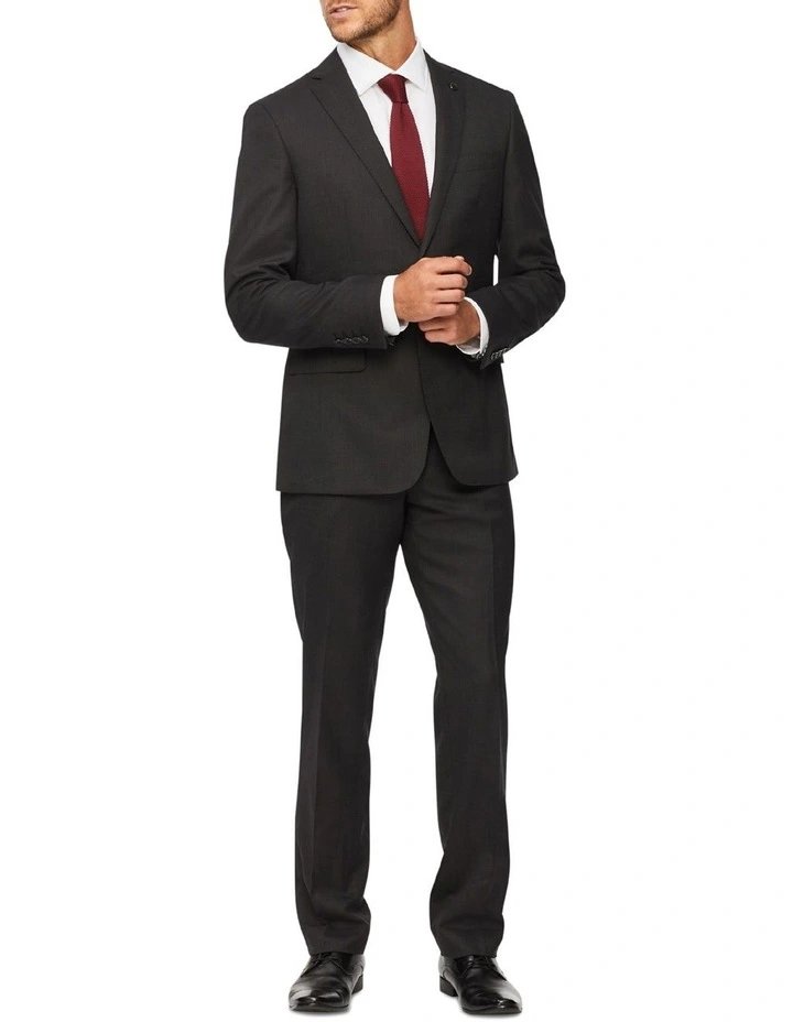 Van Heusen Black Label Tailored Pure Wool Dobby Suit Pant Charcoal 4 Van Heusen Black Label Tailored Pure Wool Dobby Suit Pant Charcoal - Image 2