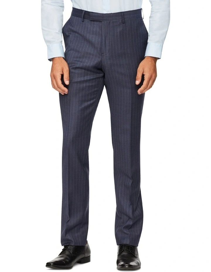 Van Heusen Black Label Slim Pure Wool Pinstripe Suit Pant Ink Blue 3 Van Heusen Black Label Slim Pure Wool Pinstripe Suit Pant Ink Blue