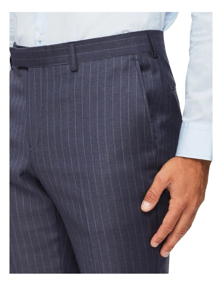 Van Heusen Black Label Slim Pure Wool Pinstripe Suit Pant Ink Blue 6 Van Heusen Black Label Slim Pure Wool Pinstripe Suit Pant Ink Blue - Image 4