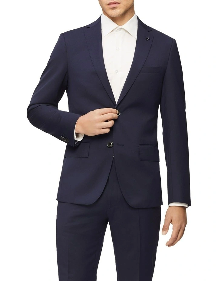 Calvin Klein Super Slim Twill Suit Jacket Navy 3 Calvin Klein Super Slim Twill Suit Jacket Navy