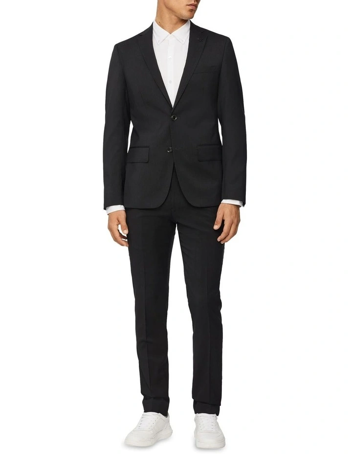 Calvin Klein Super Slim Twill Suit Trouser Charcoal 6 Calvin Klein Super Slim Twill Suit Trouser Charcoal - Image 4
