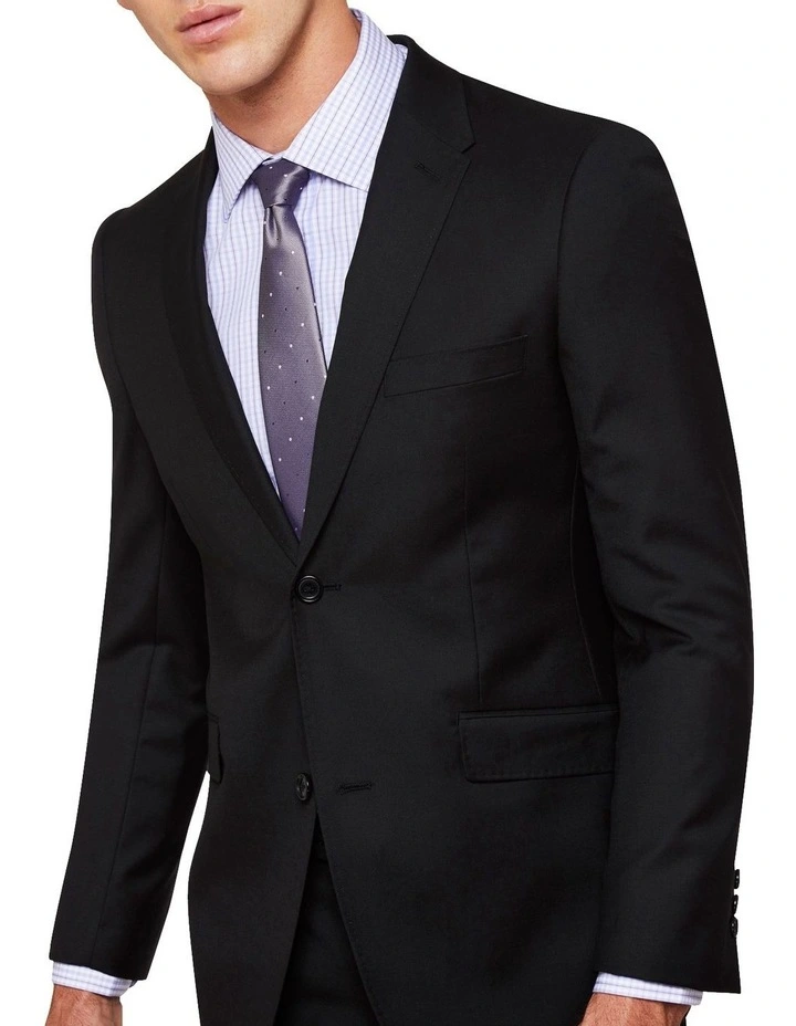 Oxford Hopkins Wool Suit Jacket Black 6 Oxford Hopkins Wool Suit Jacket Black - Image 4