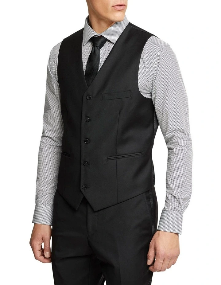 Oxford Vest In Black 4 Oxford Vest In Black - Image 2