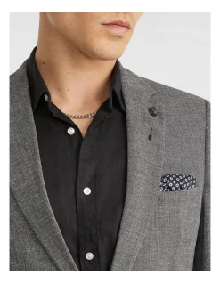 Yd. Charlie Textured Slim Suit Jacket In Charcoal -Cambridge Clothing shop 898736230 3 1 720x928