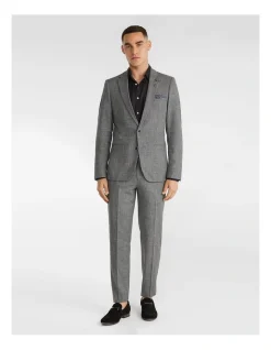 Yd. Charlie Textured Slim Suit Jacket In Charcoal -Cambridge Clothing shop 898736230 5 1 720x928