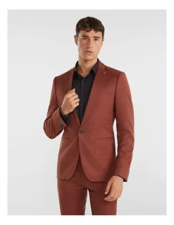 Yd. Lukey Skinny Stretch Suit Jacket Rust
