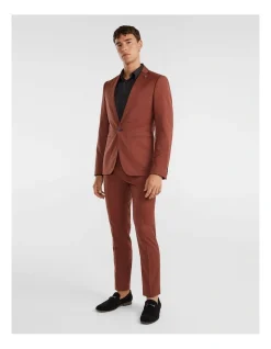 Yd. Lukey Skinny Stretch Suit Jacket Rust -Cambridge Clothing shop 898736680 4 720x928