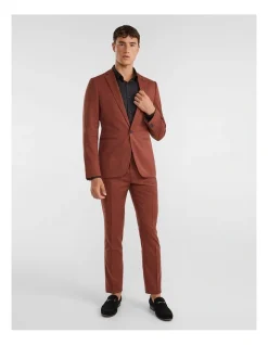 Yd. Lukey Skinny Stretch Suit Jacket Rust -Cambridge Clothing shop 898736680 5 720x928
