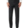 Gibson Slim Stretch Fit Caper Check Performance Trouser Black -Cambridge Clothing shop 901561690 1 720x928
