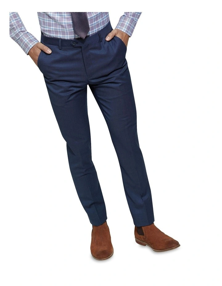 Oxford Byron Wool Stretch Suit Trousers In Blue 6 Oxford Byron Wool Stretch Suit Trousers In Blue - Image 4
