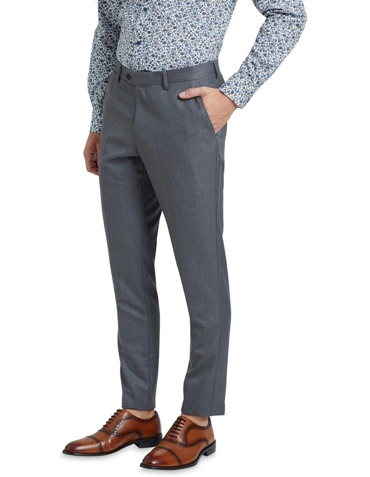 Oxford Byron Wool Stretch Suit Trousers In Grey 4 Oxford Byron Wool Stretch Suit Trousers In Grey - Image 2