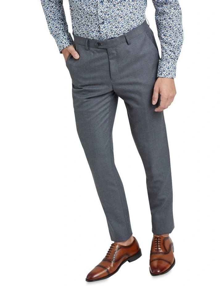 Oxford Byron Wool Stretch Suit Trousers In Grey 6 Oxford Byron Wool Stretch Suit Trousers In Grey - Image 4