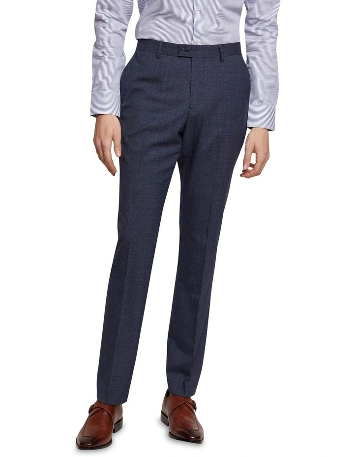 Oxford Hopkins Wool Stretch Check Trousers In Navy 3 Oxford Hopkins Wool Stretch Check Trousers In Navy