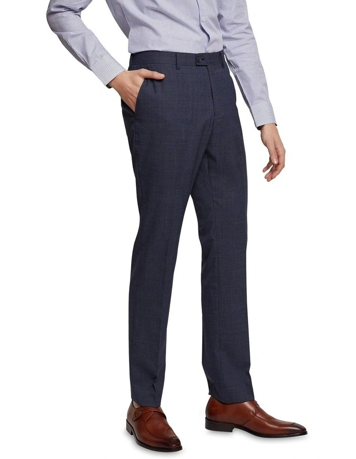 Oxford Hopkins Wool Stretch Check Trousers In Navy 4 Oxford Hopkins Wool Stretch Check Trousers In Navy - Image 2