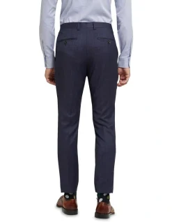 Oxford Auden Wool Stretch Checked Suit Trousers Blue 10 Oxford Auden Wool Stretch Checked Suit Trousers Blue -Cambridge Clothing shop 905642380 3 720x928